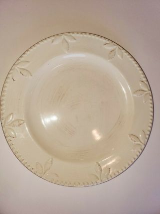 Sorrento Stoneware By Debby Segura For Signature Housewares,  Ivory Dinner Plate
