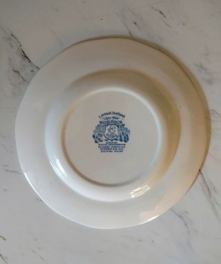 Vintage Royal Warwick England Lochs of Scotland Loch Oich blue dinner plate 2
