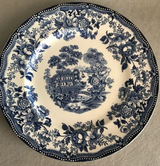 Pv03796 Vintage Royal Staffordshire Clarice Cliff Tonquin Blue Dinner Plate