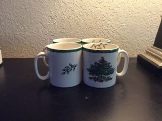 Spode Christmas Tree Mugs - Set Of 4