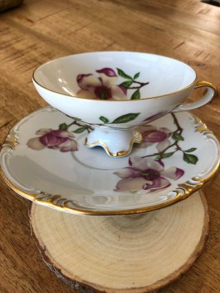 Vintage Mitterteich Bavaria Germany Tea Cup And Saucer