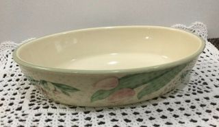Pfaltzgraff Garden Party 10 " Oval Serving Bowl - Oven And Microwave Safe Tulips