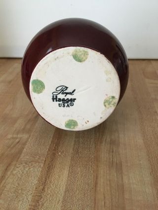Vintage Royal Haeger Maroon Burgundy Gold Trim Bud Vase 10” 4