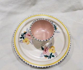 Poole England Egg Cup Plate Scarce Mid Century