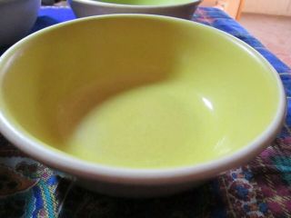 4 Taylor Smith & Taylor TST Chateau Buffet Cereal Bowl Cinnamon Green Yellow 3