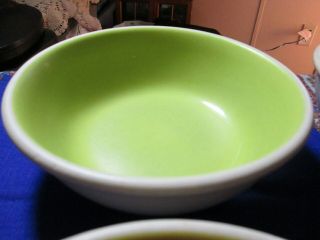 4 Taylor Smith & Taylor TST Chateau Buffet Cereal Bowl Cinnamon Green Yellow 5