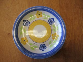 Gibson Stella Dinner Plate 10 3/8 " Blue Yellow 1 Ea 2 Available