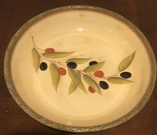 Clay Art Antique Olive Pasta Salad Bowl