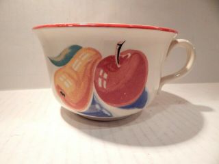 Vintage Harker Pottery Apple Pear Pattern Large Coffee Mug