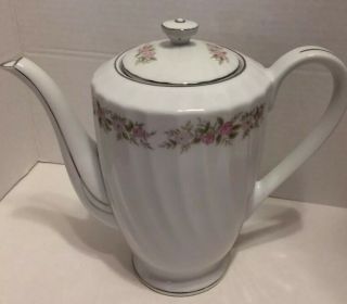 Dansico Fine China Teahouse Rose Coffee Pot With Lid Approx 8 1/4” Made In Japan