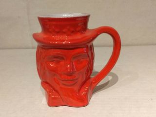 Frankoma Art Pottery 1976 Flambe Red Handled Uncle Same Patriotic Usa Mug 600