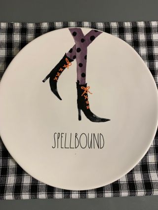 Rae Dunn Halloween “SPELLBOUND” Witch’s Legs Plate 2
