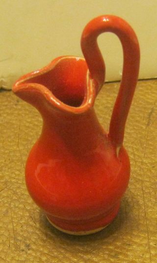 Miniature Art Pottery Pitcher Signed " Owens Fgb " (freeman Pottery Nc)