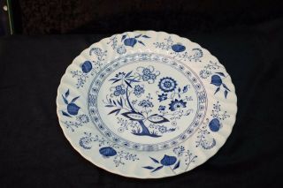 Vintage Johnson Brothers Bone China " Nordic " Blue & White Dinner Plate