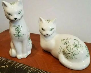 Vintage Secla Pottery Cats - Portugal - Beautifully Hand Painted - Elegant - Wow