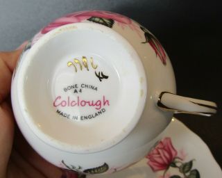 Colclough Teacup and Saucer with Pink Roses 3