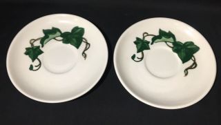 PoppyTrail Metlox California Ivy Hand Painted China Tea cup saucers Set Of 4 2