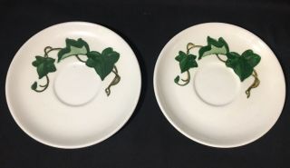 PoppyTrail Metlox California Ivy Hand Painted China Tea cup saucers Set Of 4 4