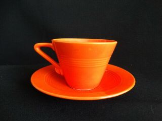 Vintage Homer Laughlin Harlequin Cup And Saucer Very Good