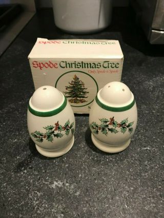 Spode Christmas Tree Salt & Pepper Set (s) 2 3/4 " Made In England