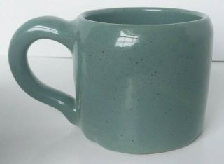 Speckled Teal Bybee Mug; C.  Marked Bb Vintage Art Pottery Blue - Green Cup
