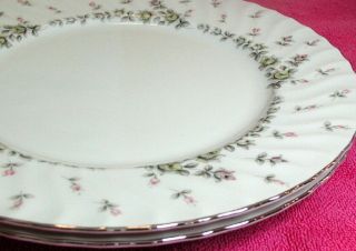2 Style House China Picardy Pink Rose Dinner Plates - Set Of Two (14a)