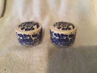 Royal China Blue willow pattern Salt & Pepper Shakers 4