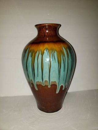 Vintage Stoneware Drip Glaze Vase