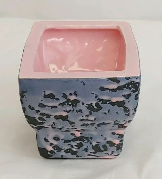 Mid Century Vintage McCoy Pottery USA Pink and Black Planter 6x4 