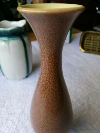 Red Wing Chocolate Slurry Glaze Mid Century Shape Art Pottery Vase