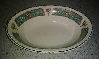 Johnson Brothers Old English Hampton 8 " Oval Vegetable Bowl Brown Blue Scroll Ex