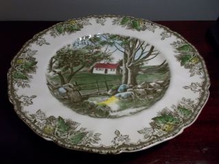 Johnson Bros.  " The Friendly Village " Pattern " The Stone Wall " Dinner Plate