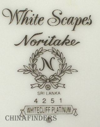 NORITAKE china WHITECLIFF pattern 4083 Salad or Dessert Plate 8 1/2 