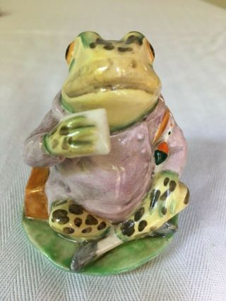 Beatrix Potter Jeremy Fisher Frog Beswick Porcelain Figurine,  Warne & Co 1950