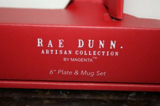 Rae Dunn Christmas Santa ' s Milk & Cookies Ceramic Mug and Plate Set 2