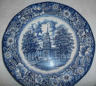 Vintage Liberty Blue Independent Hall 9 3/4 " Dinner Plate Staffordshire England