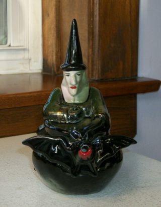 Parrington Designs Teapot Halloween Witch Riding a Bat 2