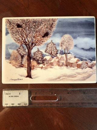 Vilbocard Villeroy & Boch Ceramic Art Card W.  Germany M.  Rettich Winter Village