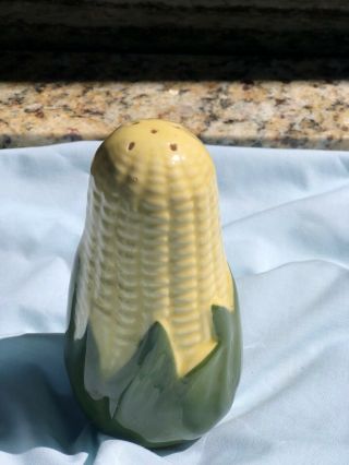 Corn On The Cob Shawnee Vintage Pepper Shakers Yellow Green 3.  5 " Tall