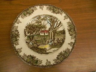 Johnson Bros.  " The Friendly Village " Pattern " The Stone Wall " Dinner Plate