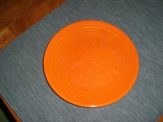 Vintage Bauer Pottery Ringware Orange - Red Salad Plate Middle Period