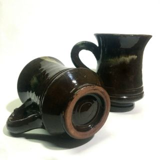 Set Of Two Vintage Egyption Pottery Coffee/tea Handmade Cup Mug