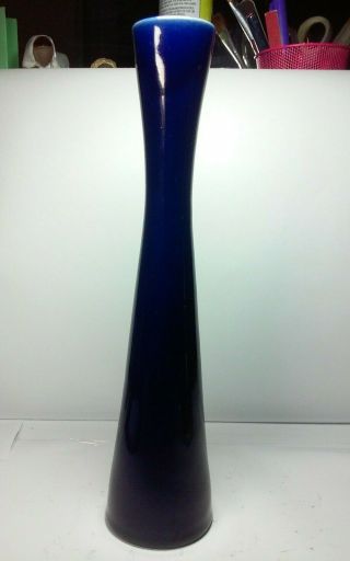 Stunning Vintage Van Briggle Art Pottery Vase Cobalt Blue Bout 11.  5 X 2.  6