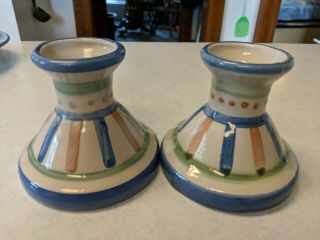Vintage M.  A.  Hadley Pottery Tapered Candlestick Candle Holder