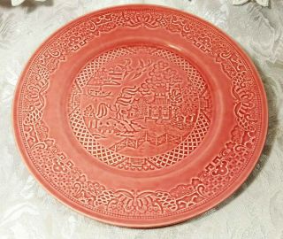 Vintage The Paden City Pottery Co Plate - Oriental - Dark Rose - F7 Usa - 9 "