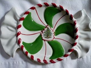 Spode Christmas Tree Dish,  Peppermint Candy Tray,