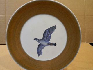 Guillot France Plate W/ Hand Painted Bird In Flight Design Vintage