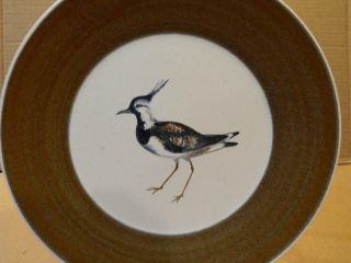 Guillot France Plate W/ Hand Painted Black & White Bird Design Vintage