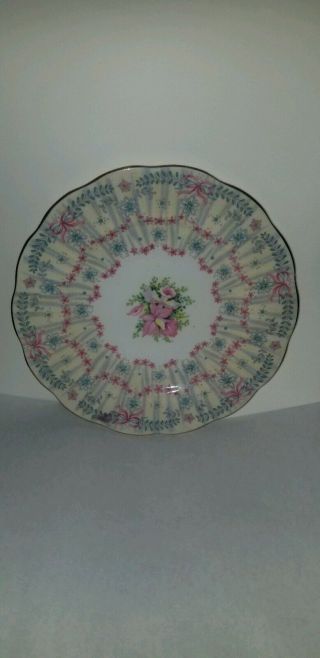 Vintage Royal Bridal Gown Queen Anne Porcelain Bread And Butter Plate 6 1/4 "