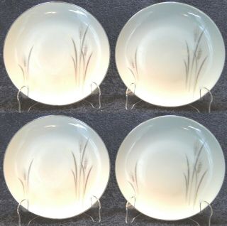 Fine China Of Japan Platinum Wheat Bread Plates 6 3/8 " Set Of 4